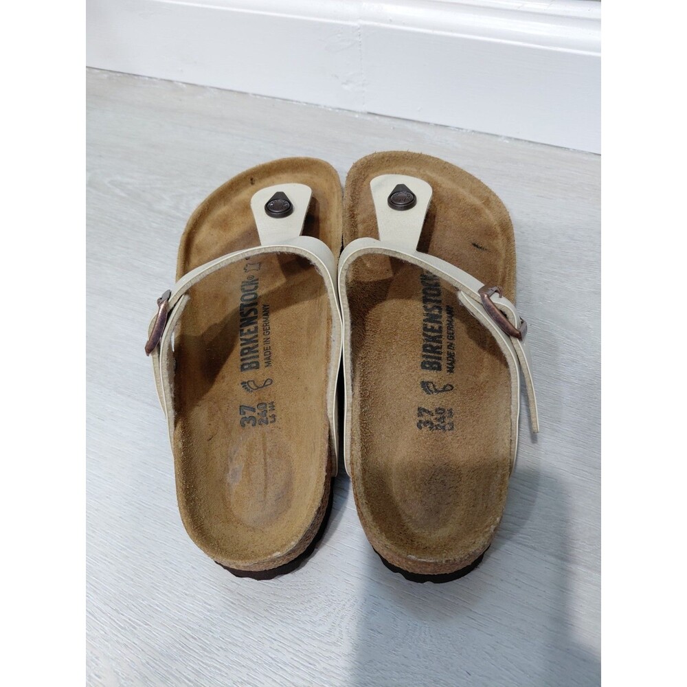Birkenstock Gizeh BirkoFlor Graceful Pearl White Women Size 37EU 6US Regular - Picture 9 of 10